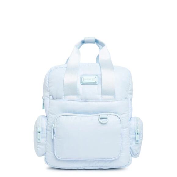 Madden Girl Parachute Square Backpack, Size 10" L x 4 3/8" W x 12" H - Light Blu - Picture 1 of 11